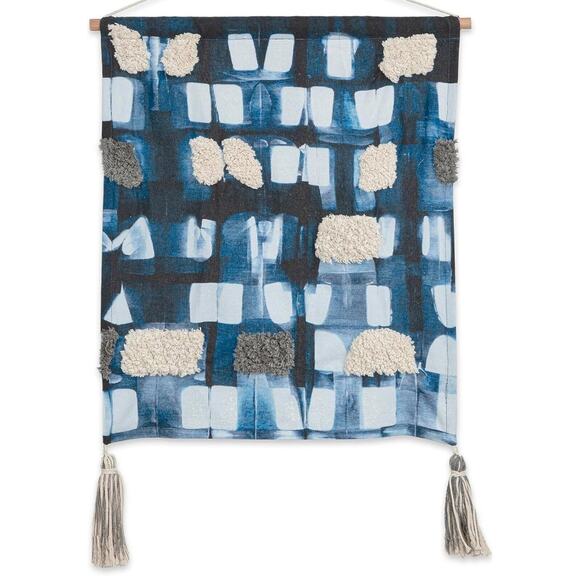 Nautical Nursery Décor, Dyed Cotton Wall Hanging for Boys and Girls, Ocean Bl... - Picture 2 of 5